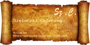 Szeleczki Celerina névjegykártya